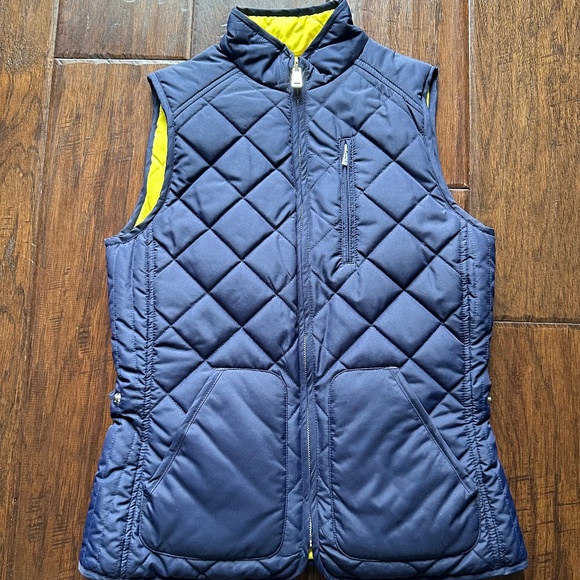 LRL Ralph Lauren Women's Blue/Yellow Puffer Vest Size Small - Picture 1 of 11